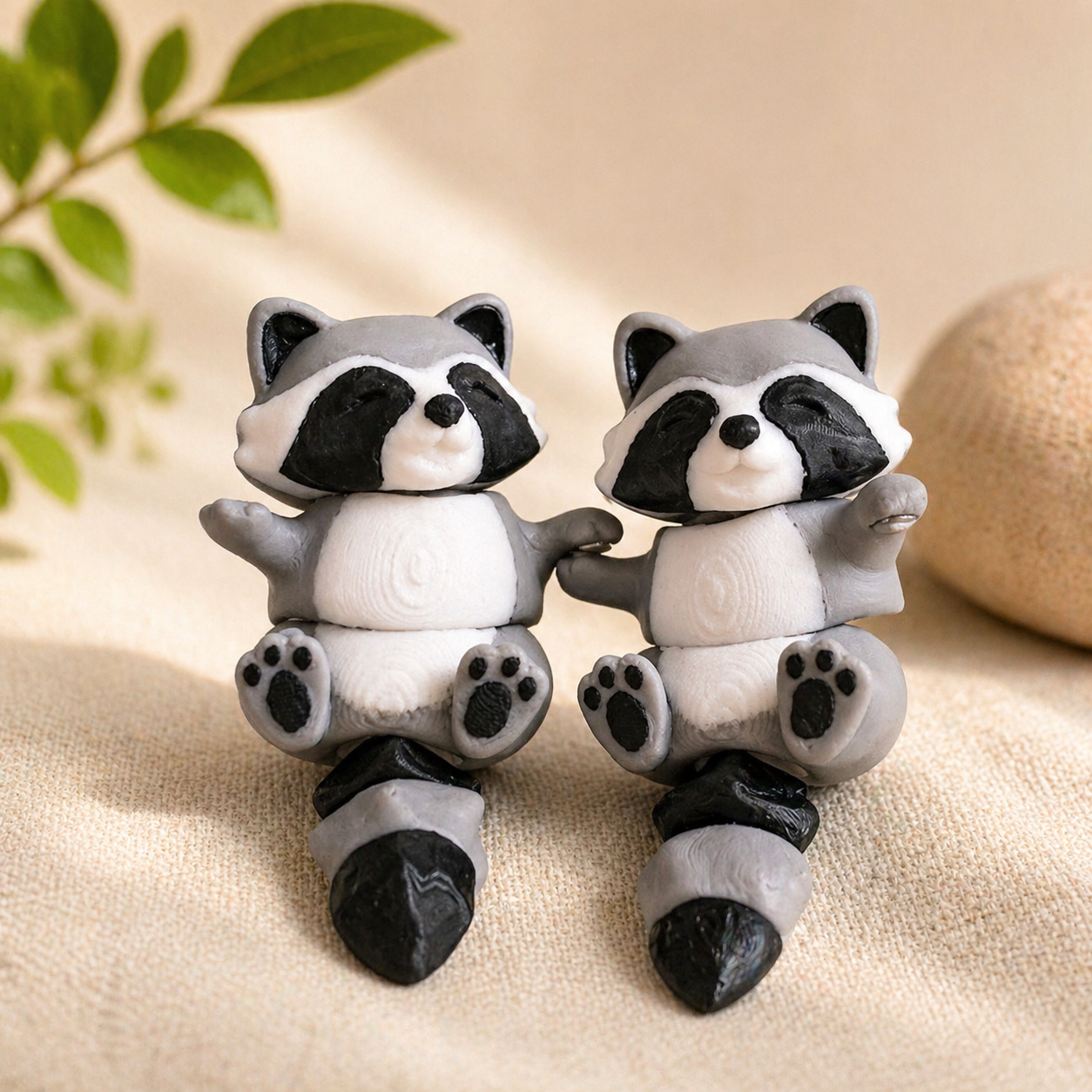 Coonie el mapache – Figura articulada / Llavero coleccionable ✨