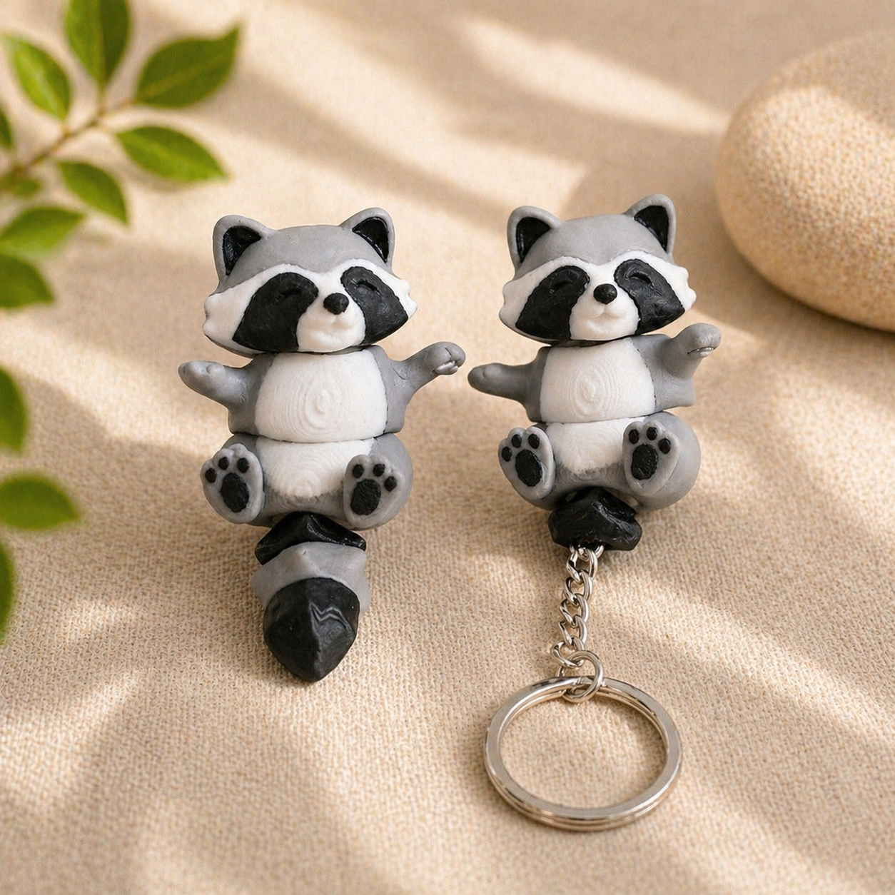 Coonie el mapache – Figura articulada / Llavero coleccionable ✨