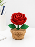 Materitas de Amor – Rosa Decorativa en Maceta Impresión 3D